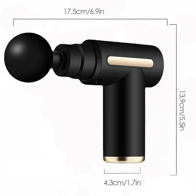 Mini pistola de masaje USB para fascia, relajación muscular, vibración, masaje, equipo de fitness, agarre de cuello, pistola de fascia