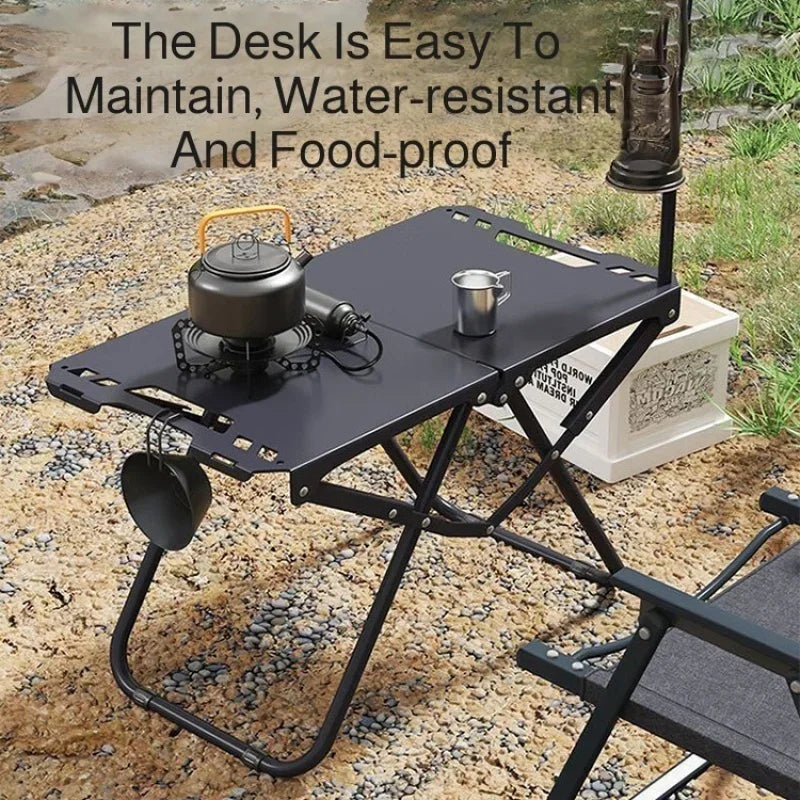 Mesa de comedor plegable multifuncional para exteriores, de aleación de aluminio, para acampar, portátil, para barbacoa, para picnic y camping.
