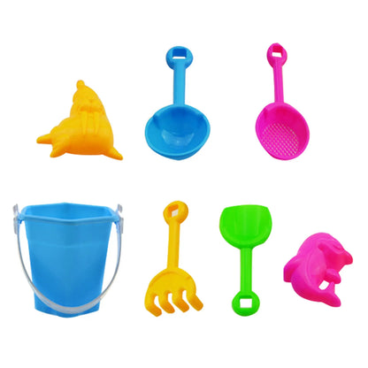 Juguetes para niños, juego de arena de playa de 7 piezas, arenero, juguete de verano para exteriores, regalos divertidos, juguetes para niños