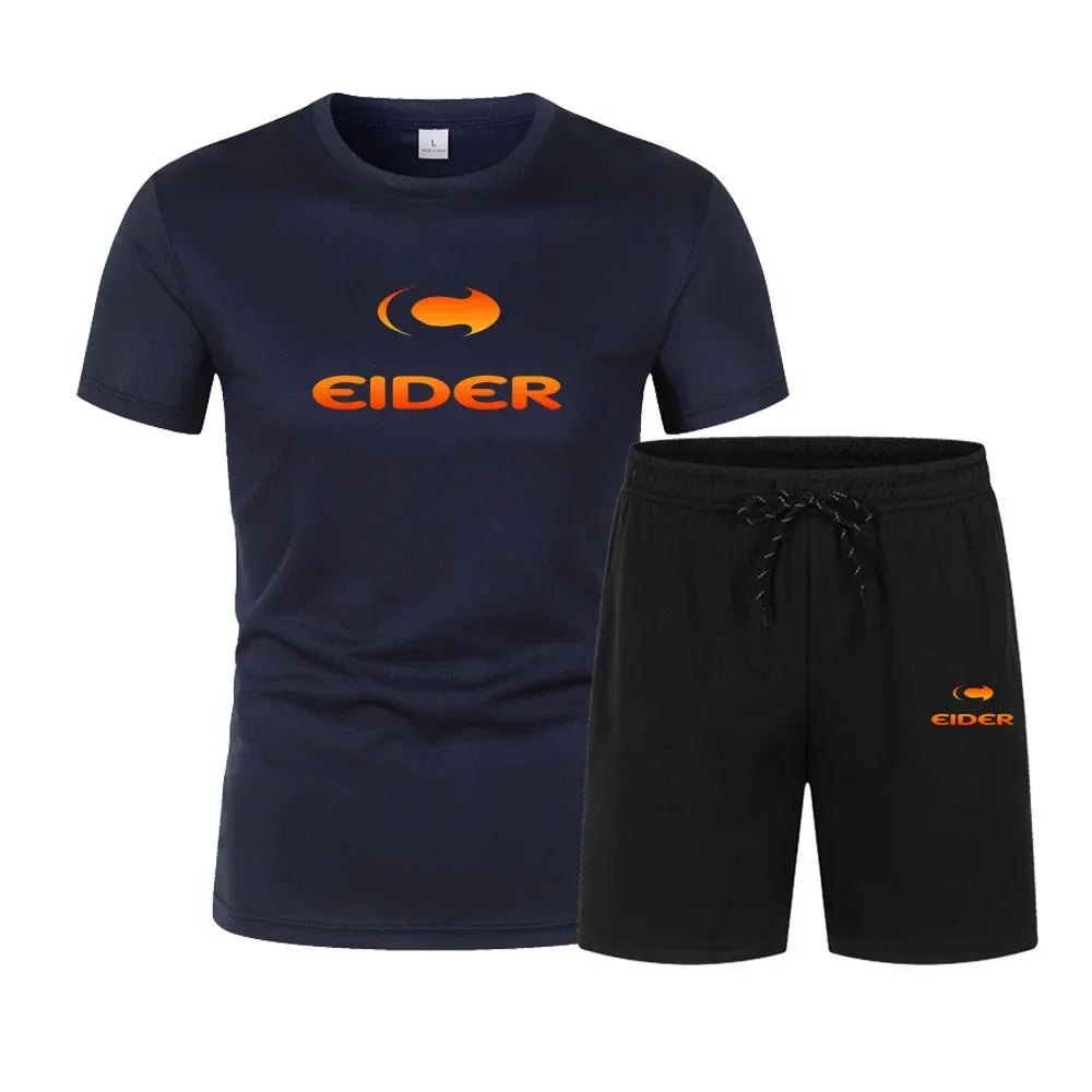 Camisetas y pantalones cortos deportivos estampados, nuevos lanzamientos de productos, pantalones cortos casuales de manga corta para hombre, conjunto de 2 piezas, moda urbana