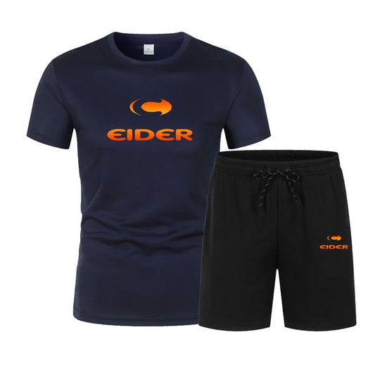 Camisetas y pantalones cortos deportivos estampados, nuevos lanzamientos de productos, pantalones cortos casuales de manga corta para hombre, conjunto de 2 piezas, moda urbana