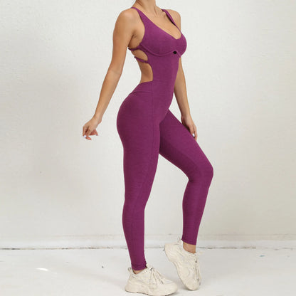 Women Gym Jumpsuit Female Yoga Set Workout One-piece Suit Women Sports Push Up Yoga Clothes Backless Activewear Fitness Set
