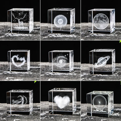1 Decoración de Cristal, Luna, Galaxia y Otras Manualidades de Colección, Embellece el Hogar Regalos Navideños 1 Decoración de Cristal, Luna, Galaxia A