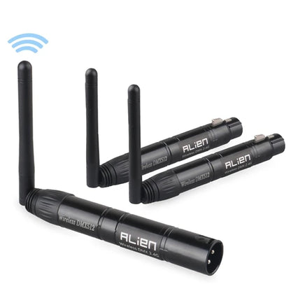 Controlador inalámbrico ALIEN DMX512, receptor y transmisor, 2,4 G, ISM, distancia de comunicación de 300 m, para escenarios, DJ, discotecas, bares y luces.