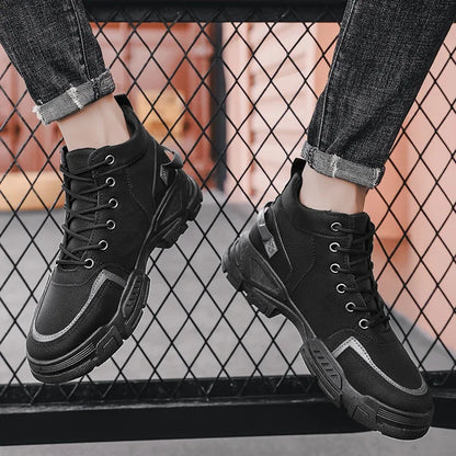 Botas casuales para hombre, suela suave, antideslizantes, para las cuatro estaciones, para trabajar al aire libre, para estudiantes, deportivas, a la moda, para jóvenes, versátiles y a la moda.
