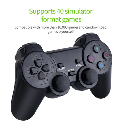 Consola de videojuegos M8, mando inalámbrico dual de 2,4 G, 4K, 10 000 juegos, 64 GB, retro, regalo de Navidad