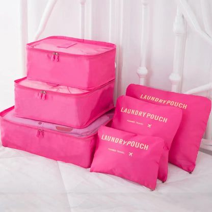 6 bolsas organizadoras de viaje, organizadoras de maletas portátiles, bolsas de viaje para mujeres, organizadoras de equipaje, bolsas para ropa y zapatos.