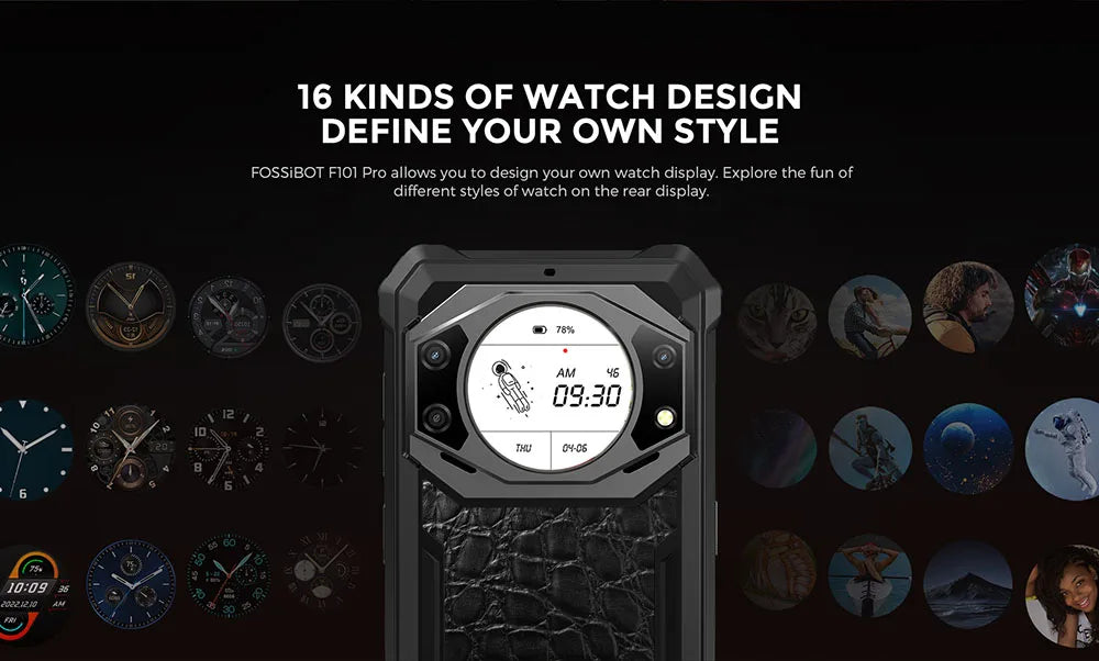Teléfono inteligente resistente Fossibot F101Pro, 15 GB + 128 GB, Android 13, IP68, resistente al agua, batería de 10600 mAh, NFC, versión global