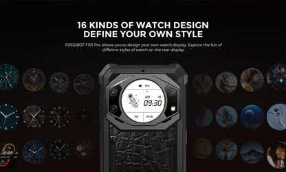 Teléfono inteligente resistente Fossibot F101Pro, 15 GB + 128 GB, Android 13, IP68, resistente al agua, batería de 10600 mAh, NFC, versión global