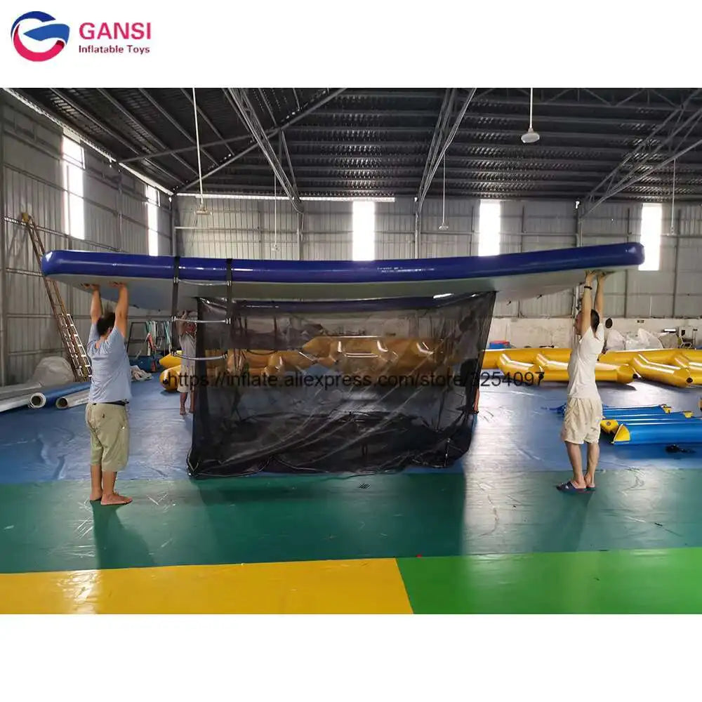 Piscina inflable flotante para yate, popular piscina inflable de mar en venta