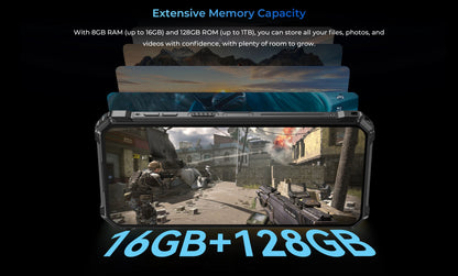 [Estreno mundial] Smartphone resistente Oukitel WP36, batería de 10600 mAh, pantalla HD+ de 6,52", 16 GB de almacenamiento interno, 128 GB de almacenamiento interno, sistema operativo Android 13, cámara de 13 MP