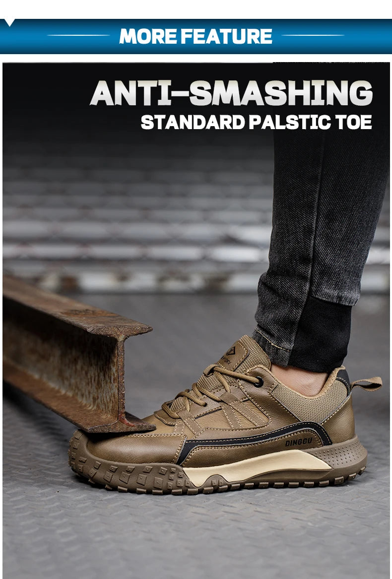 Zapatos de seguridad para hombre, zapatillas de trabajo, botas de seguridad indestructibles, zapatos ajustables con puntera de acero, zapatos deportivos de seguridad, dropshipping