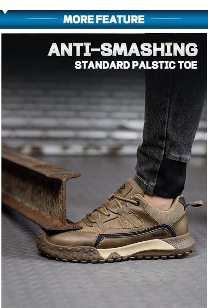 Zapatos de seguridad para hombre, zapatillas de trabajo, botas de seguridad indestructibles, zapatos ajustables con puntera de acero, zapatos deportivos de seguridad, dropshipping