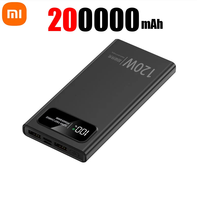 Cargador de batería externo Xiaomi de 500.000 mAh y 120 W de carga ultrarrápida, PD de 20 W, para iPhone Pro y Samsung.