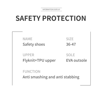 Zapatos de seguridad para hombre, ligeros, protectores, zapatillas de trabajo, calzado ligero y transpirable, zapatos de trabajo antiperforación.