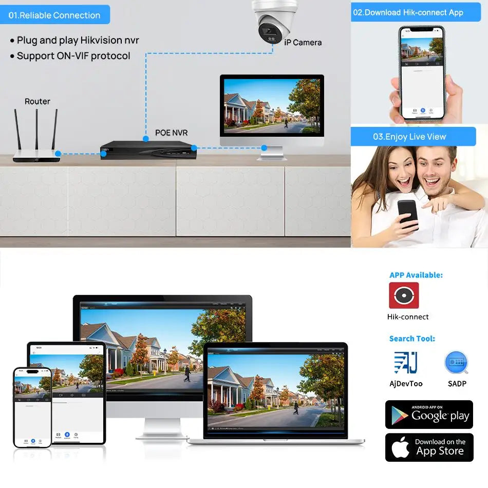 Kits de videovigilancia Hikvision 4K OEM con NVR PoE de 4 canales, reemplazan el sistema de videovigilancia con cámara IP híbrida inteligente de 8 MP DS-7604NXI-K1/4P.