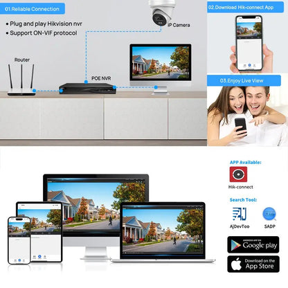 Kits de videovigilancia Hikvision 4K OEM con NVR PoE de 4 canales, reemplazan el sistema de videovigilancia con cámara IP híbrida inteligente de 8 MP DS-7604NXI-K1/4P.