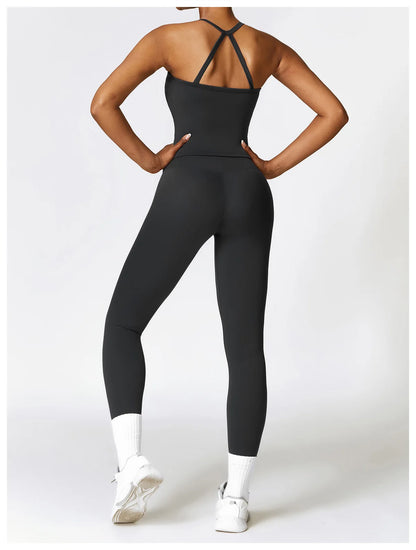 2PCS Seamless Yoga Set Women Workout Set Sportswear Gym Clothing Fitness Long Sleeve Crop Top High Waist Leggings Sports Suits