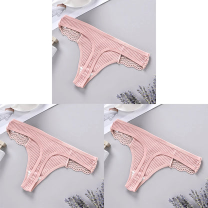 3 bragas de algodón antibacterianas para mujer, de color liso, de secado rápido, suaves, sexys y transpirables.