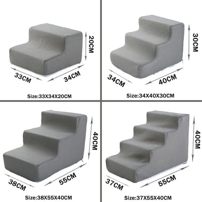Escaleras para mascotas, juguetes para gatos y perros, escalera de 2, 3 y 4 escalones para perros, rampa para cachorros, escalera de esponja desmontable, accesorios para mascotas