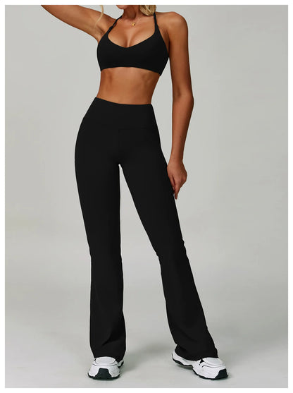 2 Piece Set Women's Tracksuit Fitness Clothes Yoga Sets Sportswear Workout Bra High Waist Leggings Set Gym Clothing Sports Suits