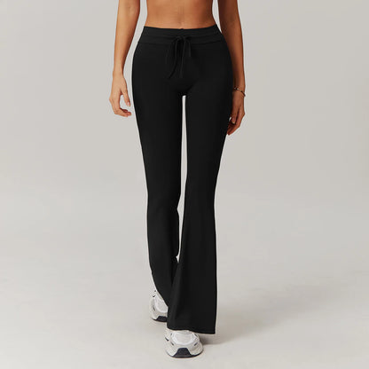 Leggings de yoga de cintura alta, estilo campana, transpirables, pantalones de yoga, para fitness, correr, realzar glúteos, entrenamiento en el gimnasio, ropa deportiva, pantalones de pierna ancha.