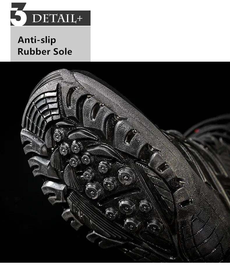 Botas altas de piel para hombre de alta calidad, transpirables, estilo desértico, ideales para actividades al aire libre. Botines antideslizantes para senderismo.