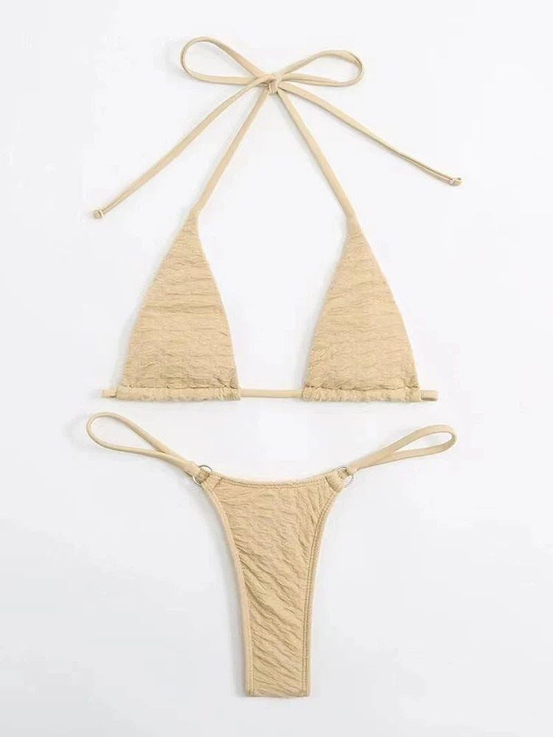 Minibikini Sexy Micro Extremo: Conjunto de Bikini 2023 con Relleno, Estilo Brasileño y Tanga Ajustada para Bañarse en el Verano