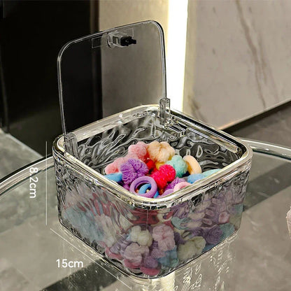 Caja organizadora de almacenamiento, accesorios de baño, joyas, maquillaje, papelería, hogar, escritorio, pinzas para el cabello y bucles.