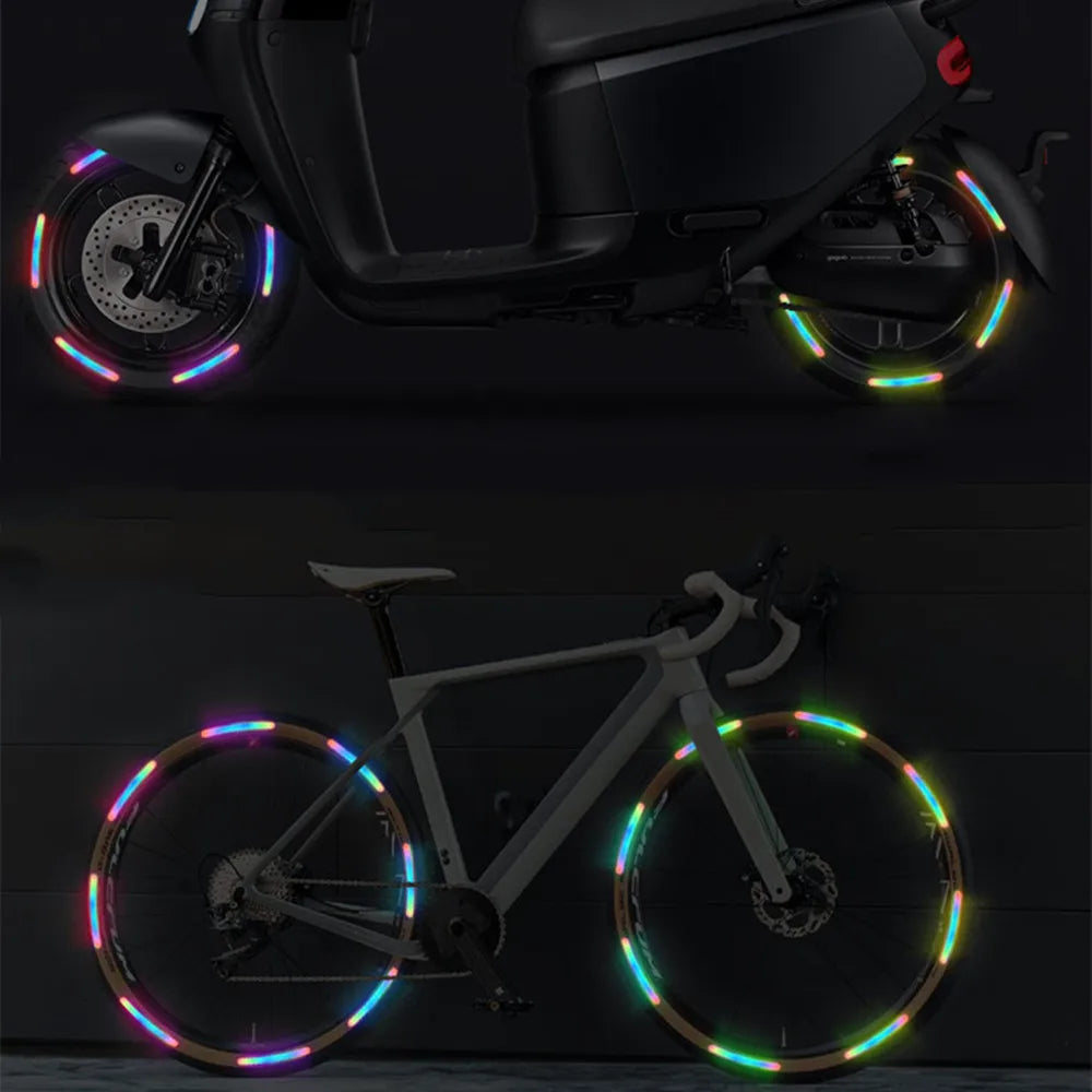 Cinta adhesiva de advertencia de apertura de seguridad con rayas reflectantes para buje de rueda universal de coche, accesorio exterior