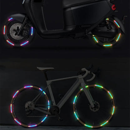 Cinta adhesiva de advertencia de apertura de seguridad con rayas reflectantes para buje de rueda universal de coche, accesorio exterior