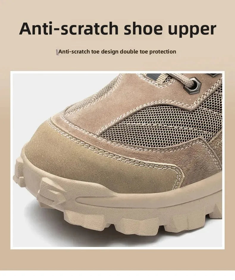 Spring New Men's Steel Toe Safety Shoes Breathable Work Shoes Anti Crush And Piercing High Temperature Resistant Wear Proof