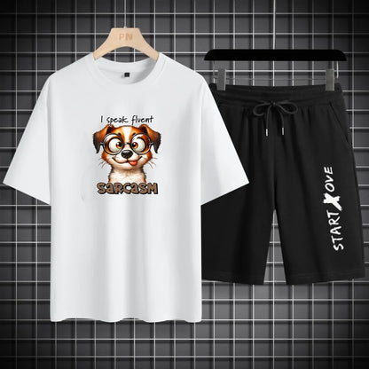 Ropa deportiva de verano para hombre 2025: camiseta fina y transpirable y pantalones cortos casuales de moda para baloncesto y deportes de ocio.