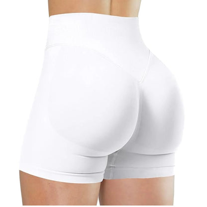 Pantalones cortos de yoga de cintura alta de verano, modernos y sexys, para correr y hacer ejercicio, leggings de yoga de color sólido.
