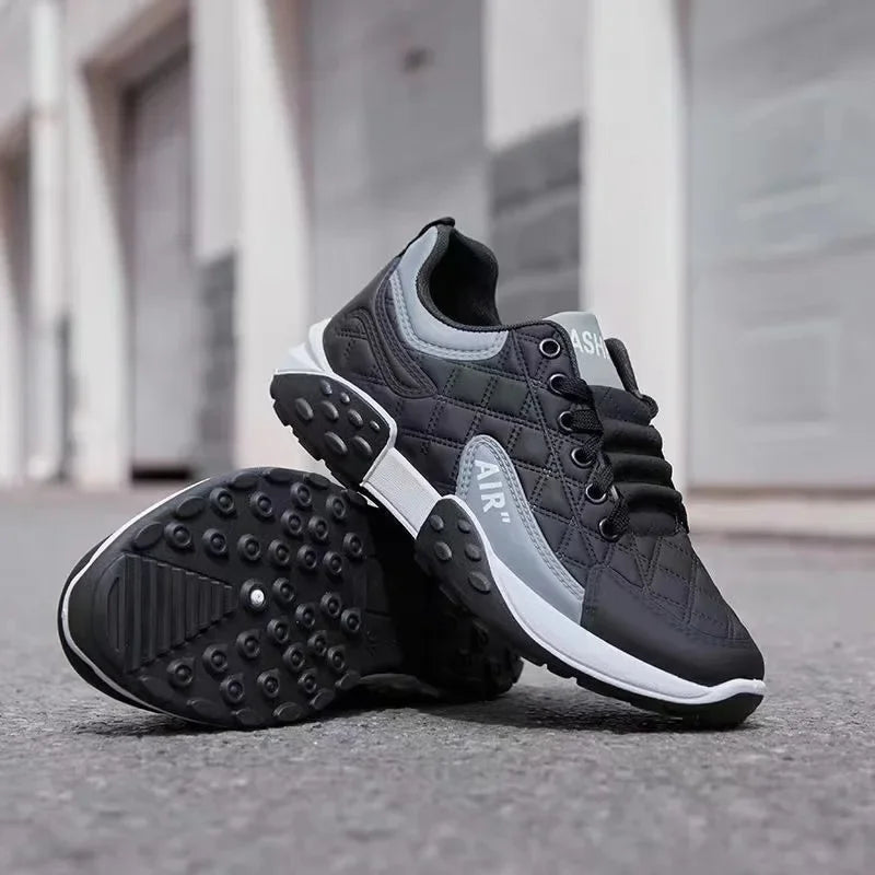 Zapatillas de running cómodas para hombre, zapatillas de deporte de suela gruesa, transpirables, de corte bajo, para primavera y otoño, deportivas informales
