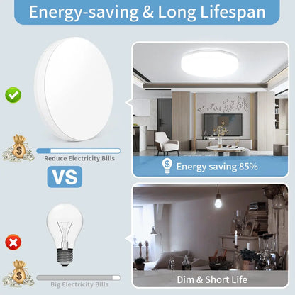 Lámpara de techo LED redonda, moderna, decorativa, para el hogar, 18/24/36/48 W, para sala de estar, dormitorio, cocina interior.