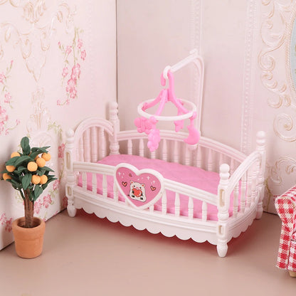1:12 Casa de muñecas en miniatura Habitación de bebé Cuna Cama Muebles Modelo Decoración Juguete Casa de muñecas Accesorios