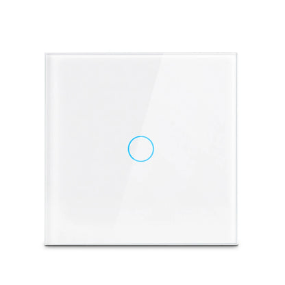 Interruptor táctil AC100-240, panel LED de alimentación, interruptores de luz de pared, vidrio templado, negro, blanco, 1, 2 o 3 entradas.