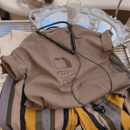 Ropa para niños, niñas y niños de 2 a 8 años, camisetas de manga corta, camisetas casuales de moda para niños pequeños.