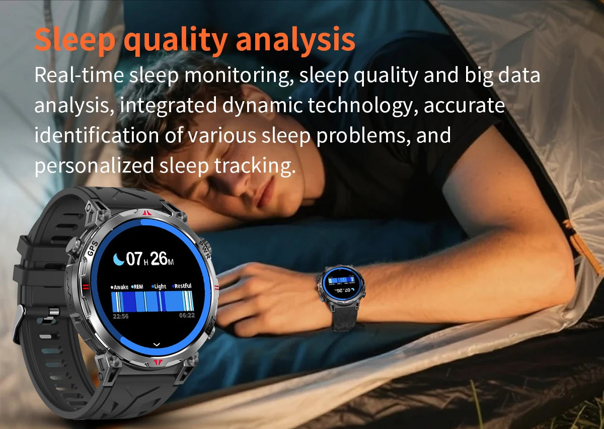 Reloj inteligente con GPS para hombre, pulsera deportiva con control del ritmo cardíaco, Bluetooth, llamadas, 530 mAh, resistente al agua hasta 3 ATM, 2025