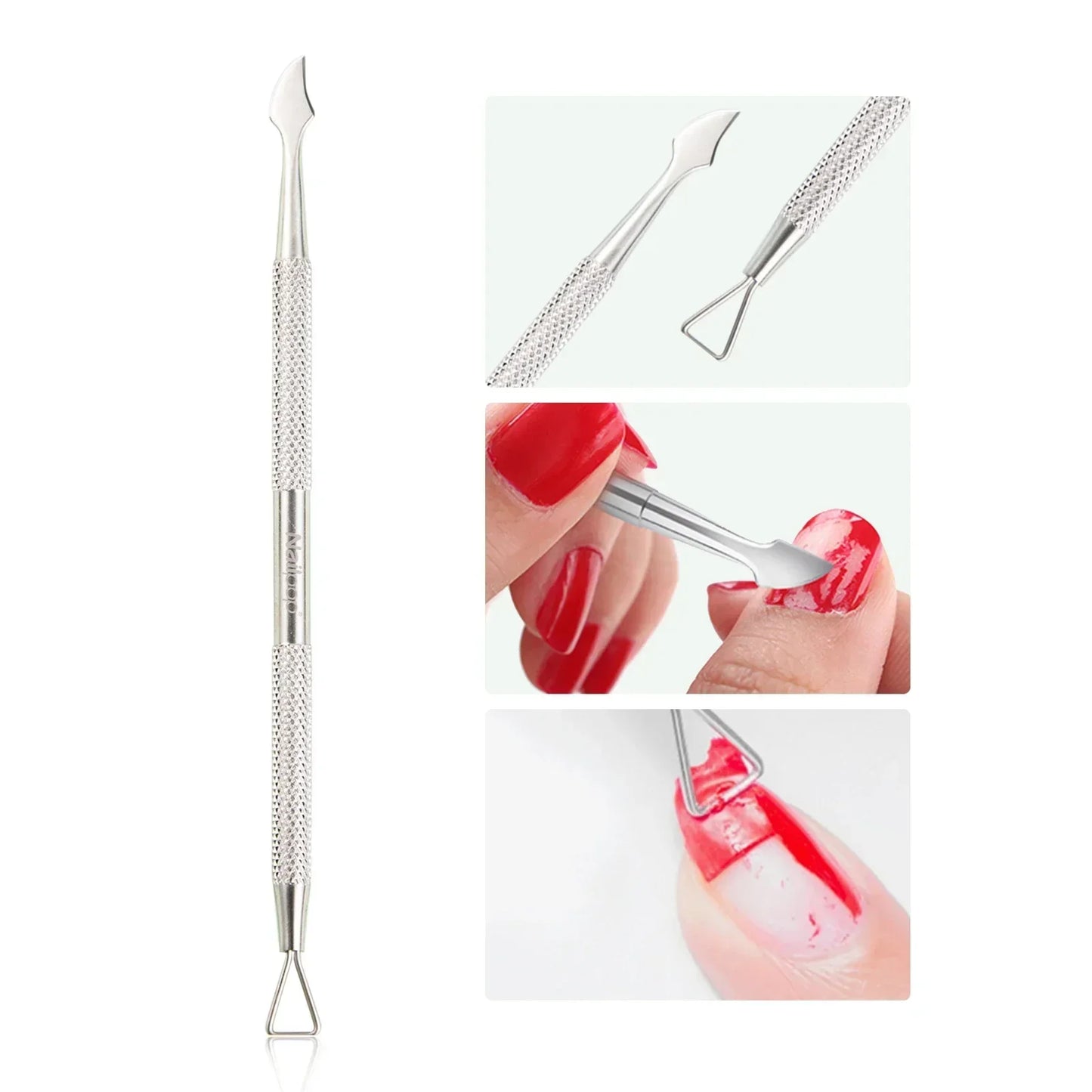 Nailpop - Cortauñas profesional de acero inoxidable, tijeras, alicates, función de quitacutículas, kit de herramientas para manicura y cuidado de uñas