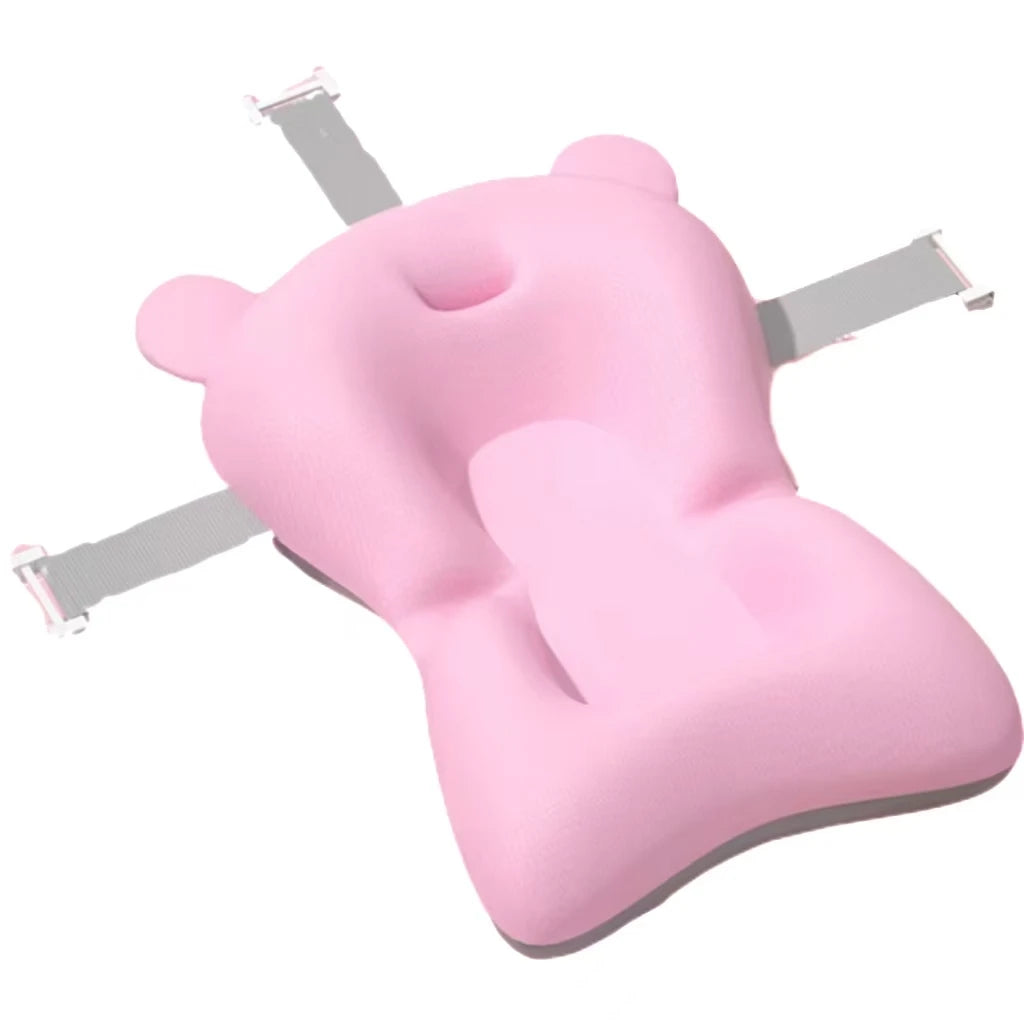 Almohadilla de apoyo para el baño de bebé, asiento flotante plegable, cojín de baño ajustable para recién nacidos, red de seguridad para bebés, hamaca
