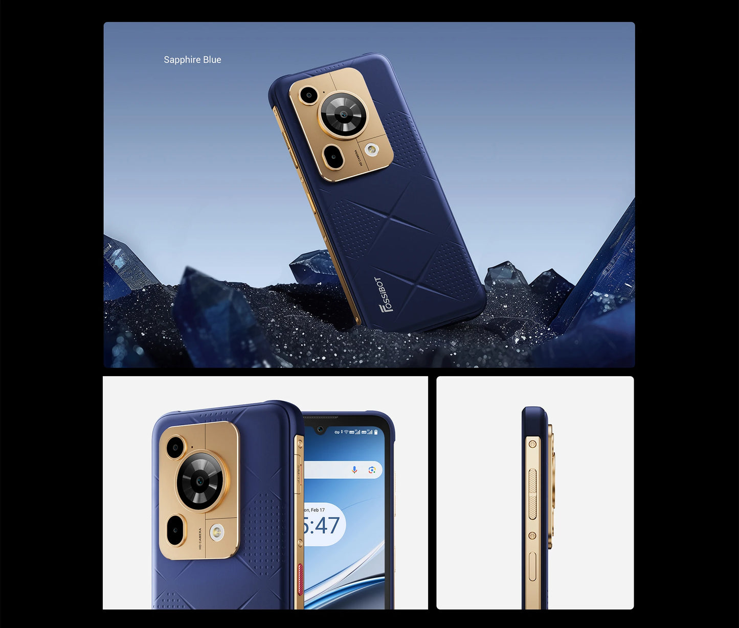 [Estreno mundial] Fossibot F112 PRO 5G Smartphone resistente, pantalla HD+ de 6,88", batería de 7150 mAh, 24 GB (8+16) + 256 GB, Android 14, cámara de 50 MP