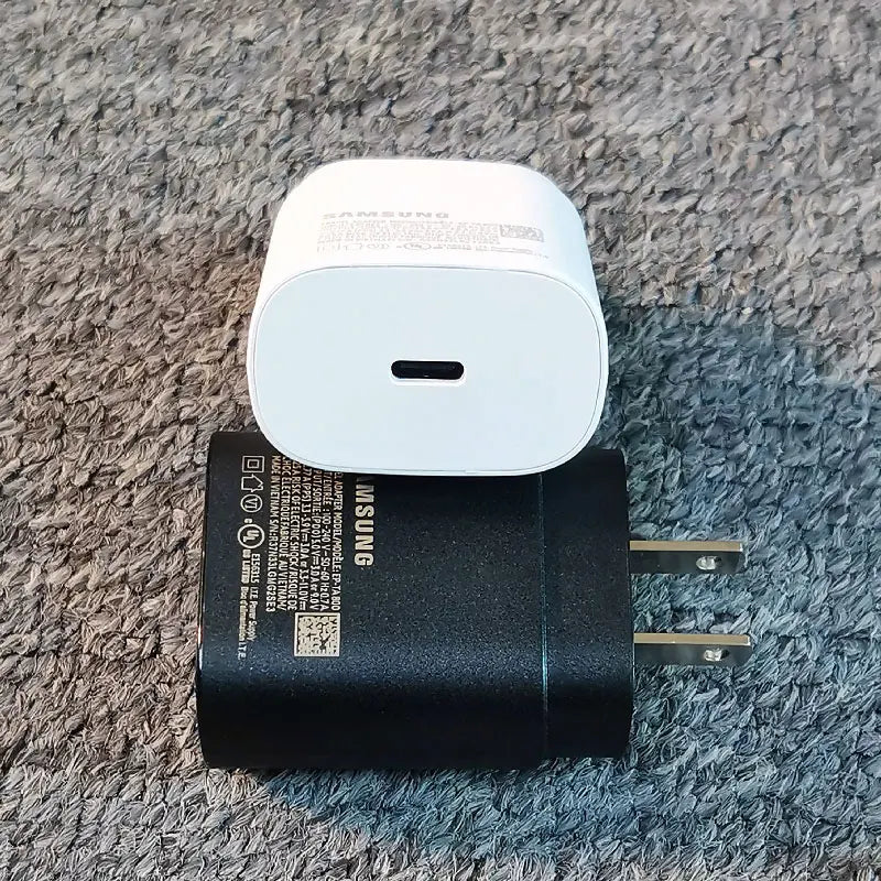 Cargador de 25 W con enchufe estadounidense para Samsung, adaptador de carga súper rápida para Galaxy S24, S23, S22, S21, S20 Ultra, Z Flip Fold, 6, 5, 4, 3, 2, A55, A35 y A25.