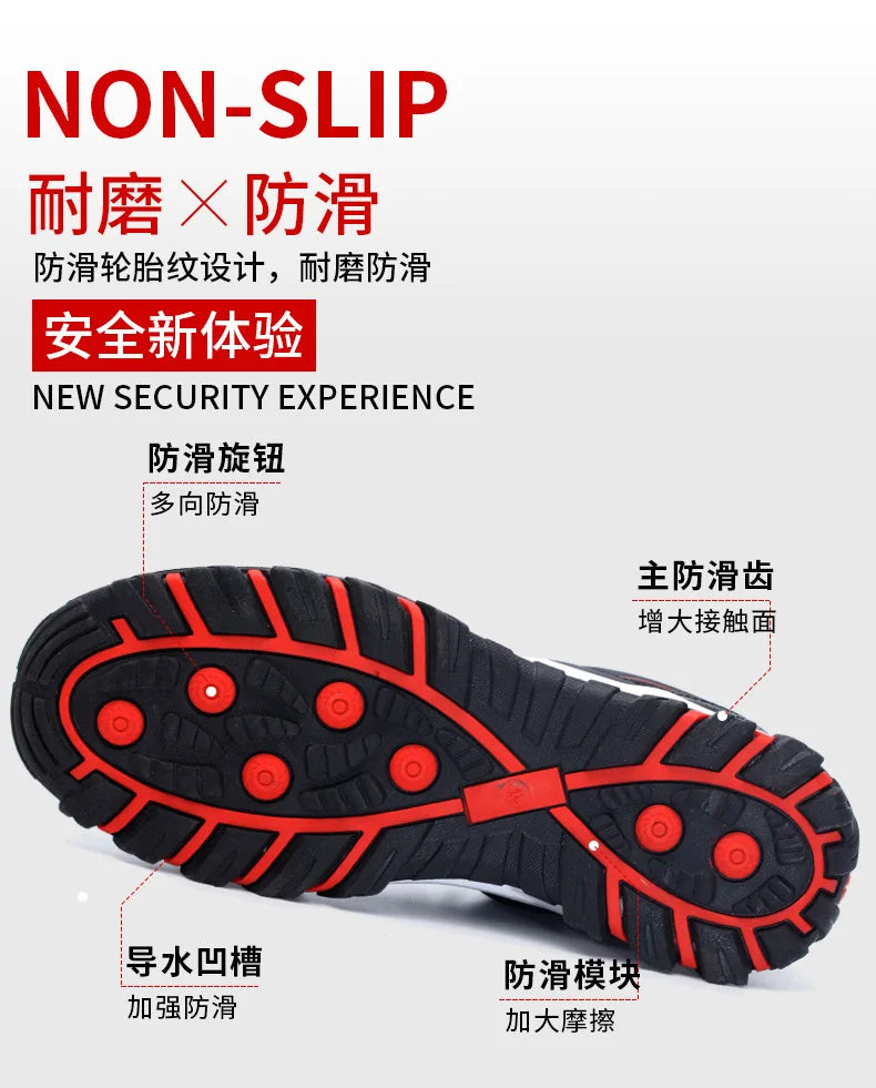 Zapatos de trabajo con forro polar para hombre y mujer, con puntera de acero, resistentes a perforaciones, acolchados y cálidos. Calzado de trabajo protector para mujer y hombre.