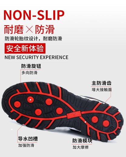 Zapatos de trabajo con forro polar para hombre y mujer, con puntera de acero, resistentes a perforaciones, acolchados y cálidos. Calzado de trabajo protector para mujer y hombre.