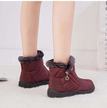 Botas de nieve para mujer, zapatos casuales para mujer, botines impermeables para mujer, botines ligeros de talla grande, botas de invierno para niñas