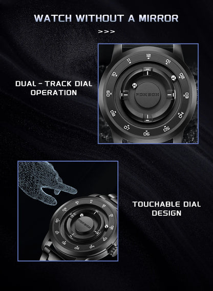 Relojes de pulsera de cuarzo para hombre Foxbox 2025 de lujo, creativos, con cuentas deslizantes, a la moda, impermeables, con fuerza magnética, reloj para hombre, Reloj.