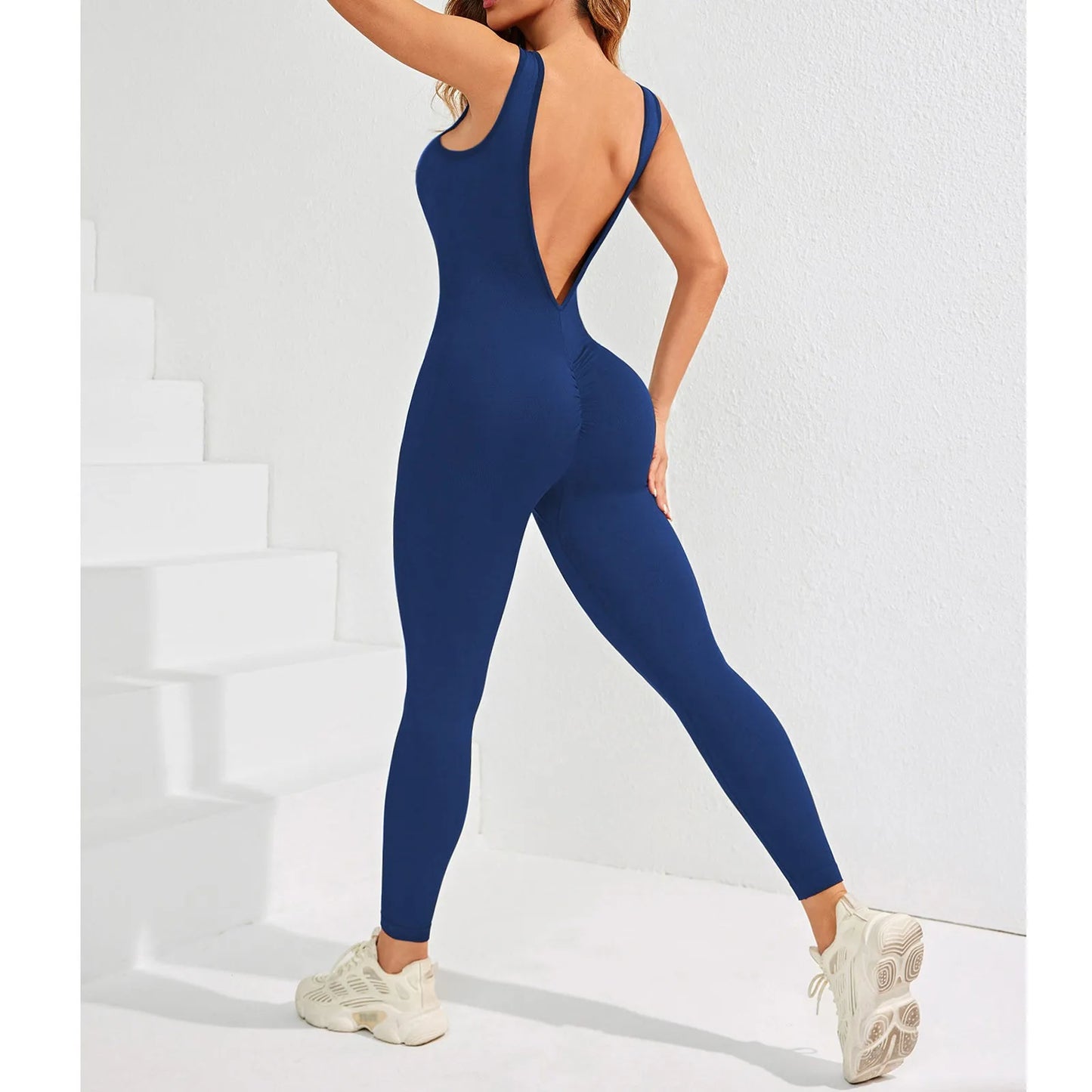 Conjunto deportivo de una pieza para mujer, ropa de entrenamiento de yoga, mono deportivo elástico, monos de entrenamiento para mujer