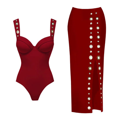 Traje de baño de una pieza sexy con cubierta, traje de baño de tendencia para mujer, traje de baño negro, traje de baño, ropa de playa
